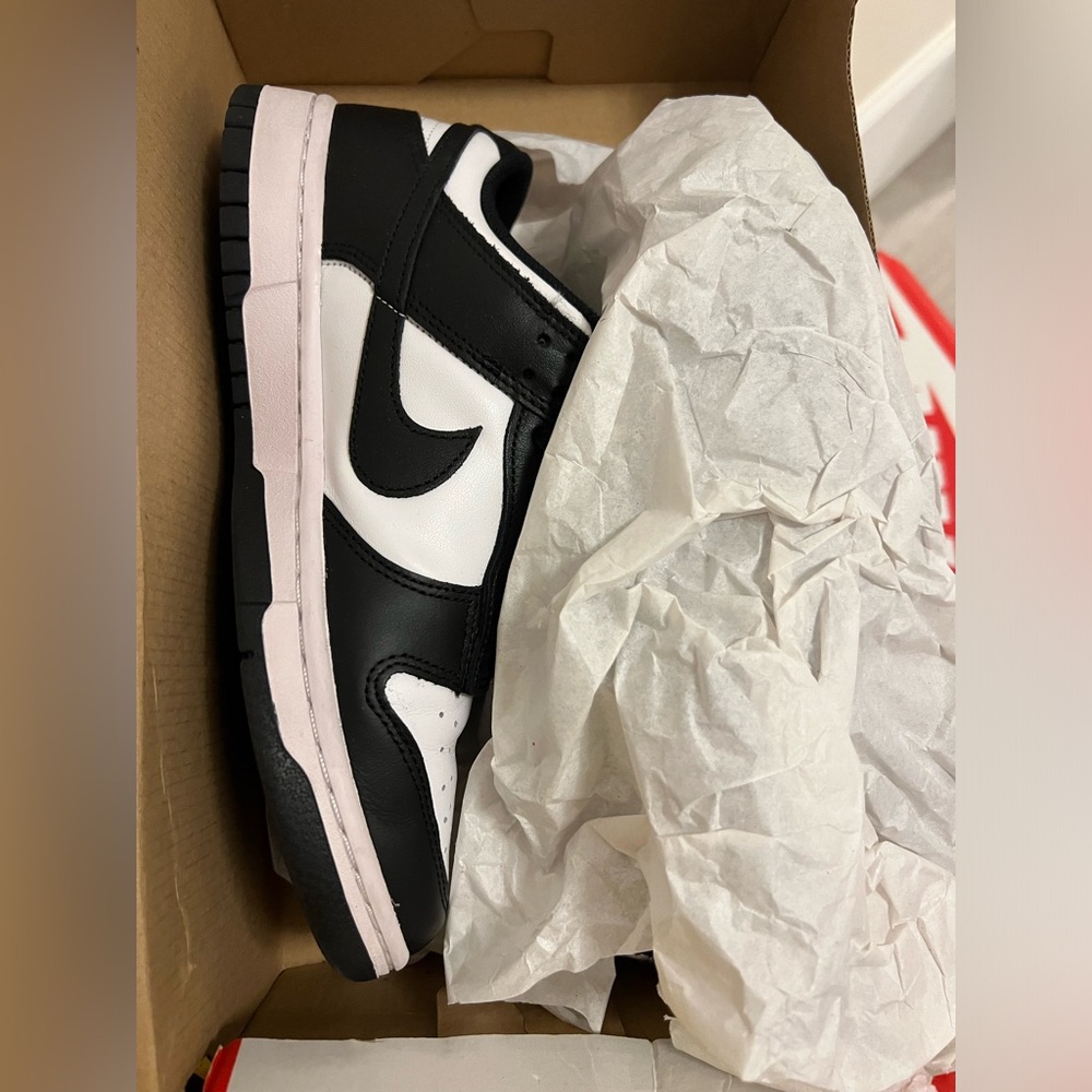 Nike Black and White Low-Top Swoosh Sneakers
